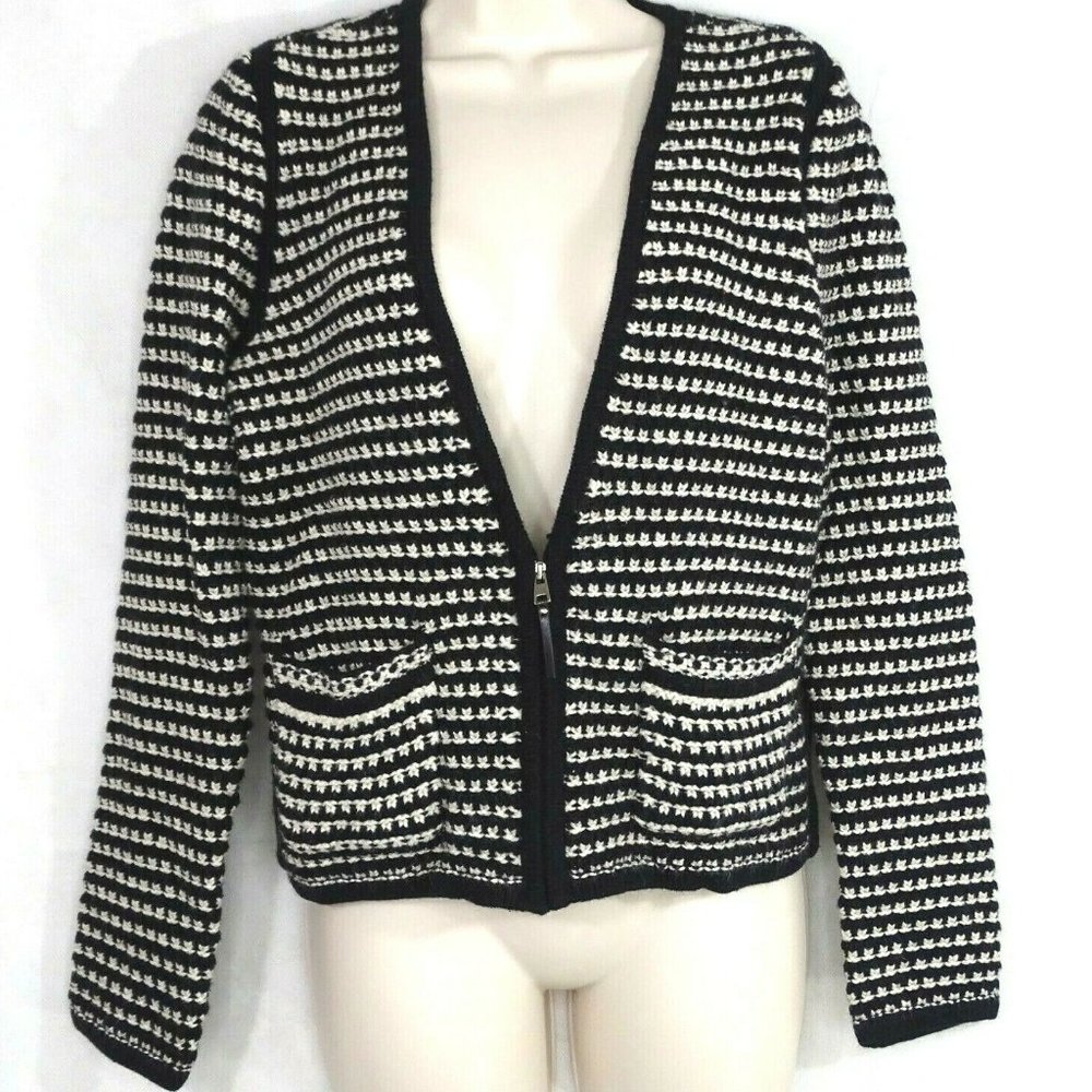 Ann Taylor Loft Knit Cardigan Sweater Zip Size M